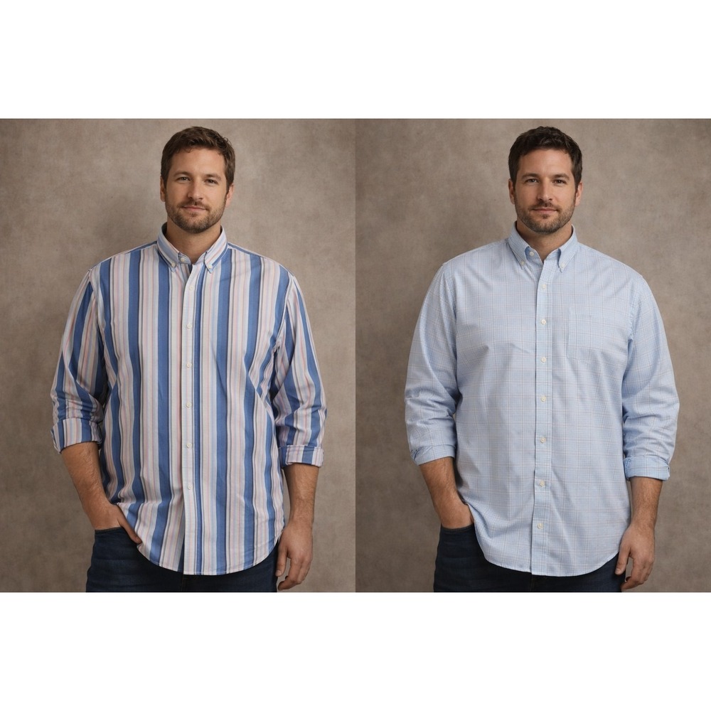 2 Tommy Bahama Long Sleeve Button Down Mens Size XL Bundle Of 2 Office Wear